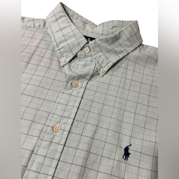 Ralph Lauren Other - Ralph Lauren Blake 100% Cotton Short Sleeve Shirt Light Green Plaid Size XXL